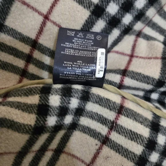 Womens Burberry Over Sized Navy Blue Wool Duffle Coat Sz M - Picture 10 of 12